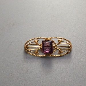 Vintage PR. St Co 12kt Gold Filled Jeweled Pin